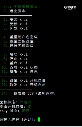 安装X-UI面板