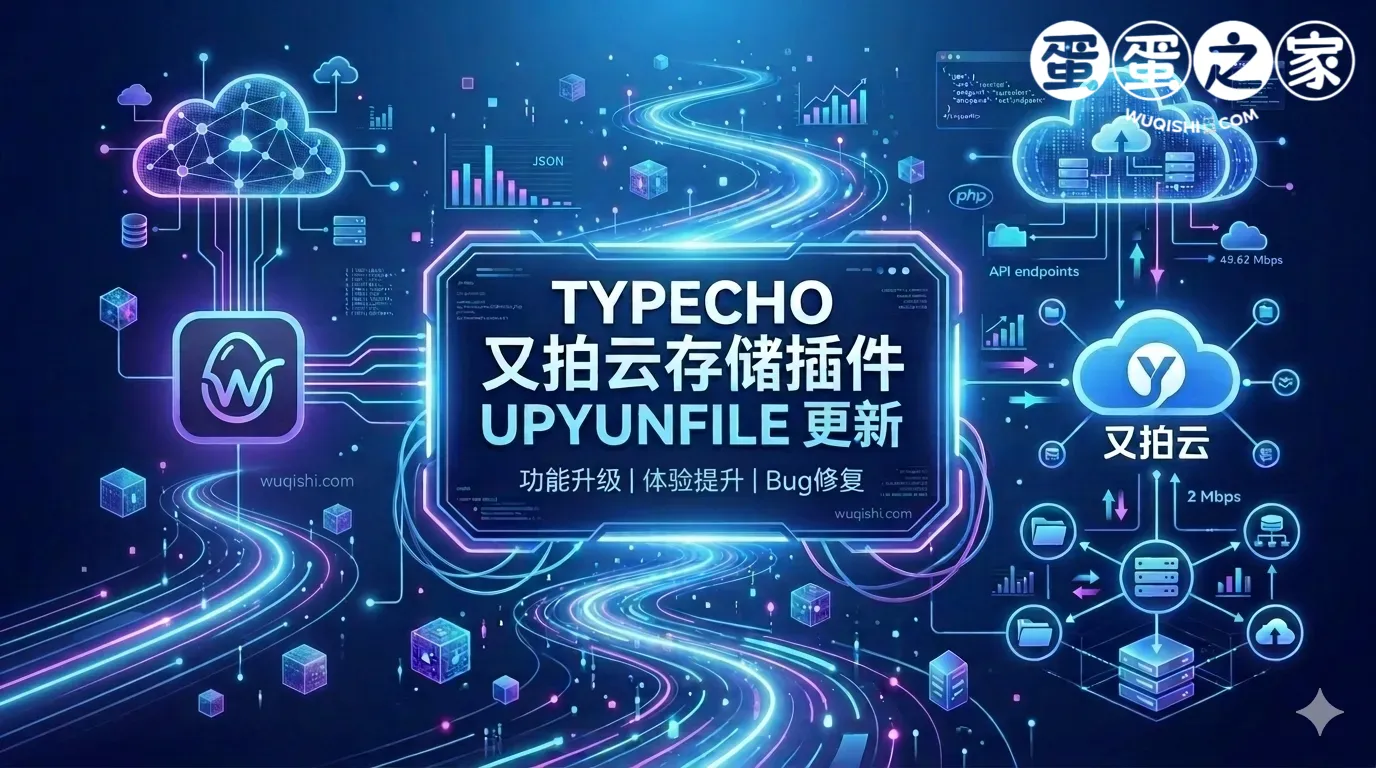 又拍云插件 UpyunFile v1.2 更新：修复 Typecho 1.3.0 兼容性问题