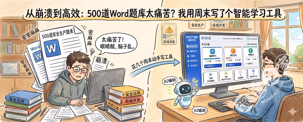 500道Word题库太痛苦？于是我写了个智能学习平台