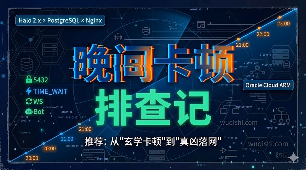 Halo 博客晚间卡顿排查记：从"玄学卡顿"到"真凶落网"