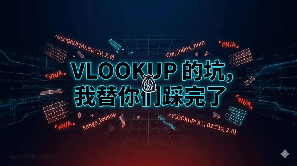VLOOKUP 的坑，我替你们踩完了